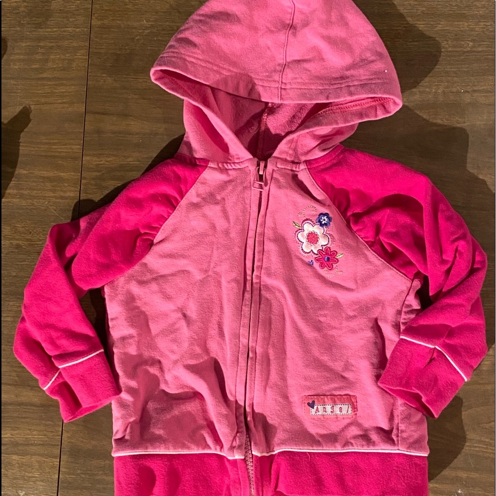 Kid Connection toddler girls zip up hooded sweater